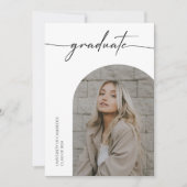 Trendy foto chique afstudeerfeest uitnodiging (Voorkant)
