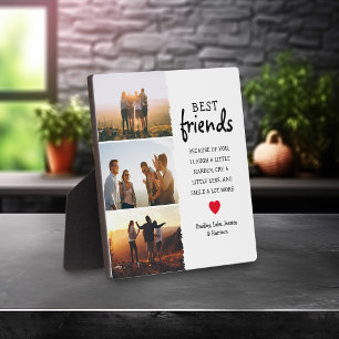 Trendy Foto Collage & Citaat voor Beste Vrienden Fotoplaat