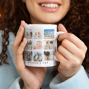 Trendy foto-collage 'Gelukkige Moederdag' cadeau Koffiemok
