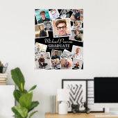 Trendy Foto Collage Graduation Party Poster (Thuiskantoor)