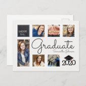 Trendy Foto Collage Pet Afstuderen Briefkaart (Voorkant / Achterkant)