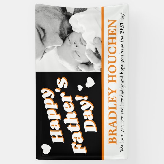 Trendy foto Happy Vaderdag Spandoek (Verticaal)