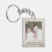 Trendy Foto Lijst met één foto Sleutelhanger (Voorkant Links)