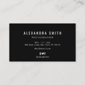 trendy foto lijst witte tekstfoto visitekaartje (Achterkant)