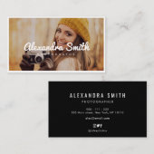 trendy foto lijst witte tekstfoto visitekaartje (Voorkant / Achterkant)