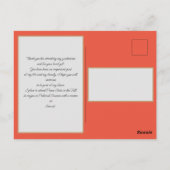 Trendy foto script overlay grad bedankt briefkaart (Achterkant)