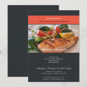 TRENDY FOTO ZWART RODE GRAND OPENING CEREMONIE KAART (Voorkant / Achterkant)