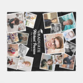 Trendy Fotocollage Afstudeercadeau Fleece Deken (Voorkant (Horizontaal))