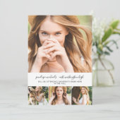 Trendy Fotocollage en Splashes Graduation Party Kaart (Staand voorkant)