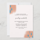 Trendy Fotocollage en Splashes Graduation Party Kaart (Achterkant)