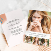 Trendy Fotocollage en Splashes Graduation Party Kaart