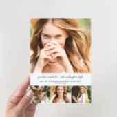 Trendy Fotocollage en Splashes Graduation Party Kaart