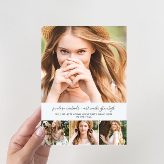 Trendy Fotocollage en Splashes Graduation Party Kaart