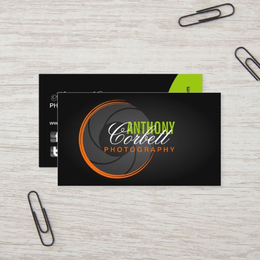Trendy fotografie visitekaartje (Voorkant / Achterkant in situ)