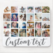 Trendy fotorooster collage aangepaste tekst muismat (Voorkant)