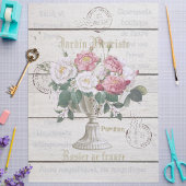 Trendy  Franse kunstzinnige Ephemera rustiek hout Tissuepapier