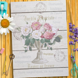 Trendy  Franse kunstzinnige Ephemera rustiek hout Tissuepapier