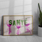 Trendy Franse Wijn Sante Wall Art Poster