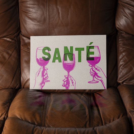 Trendy Franse Wijn Sante Wall Art Poster