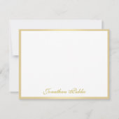 Trendy Freehand Gold Script Elegant Professional Notitiekaartje (Voorkant)