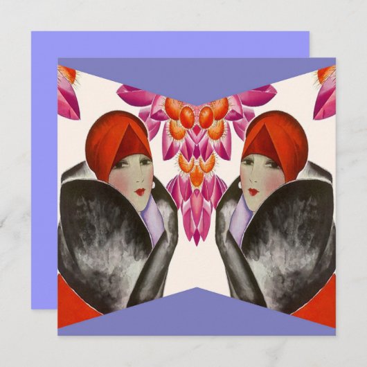 TRENDY FRIENDS INVITATION ~ EZ OM AAN TE PASSEN! KAART (Voorkant / Achterkant)