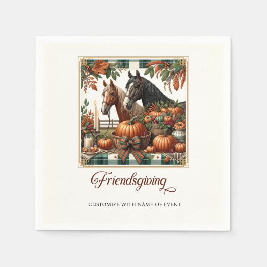 Trendy Friendsgiving Horse Servet (Voorkant)