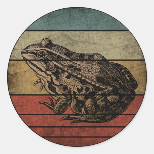 TRENDY  FROG RONDE STICKER (Voorkant)