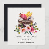 Trendy Fruit Bloem Cake Patisserie Cupcake Bakkeri Kaart (Voorkant / Achterkant)