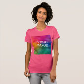 Trendy Fuchsia Modern Elegant Sjabloon T-shirt (Voorkant volledig)