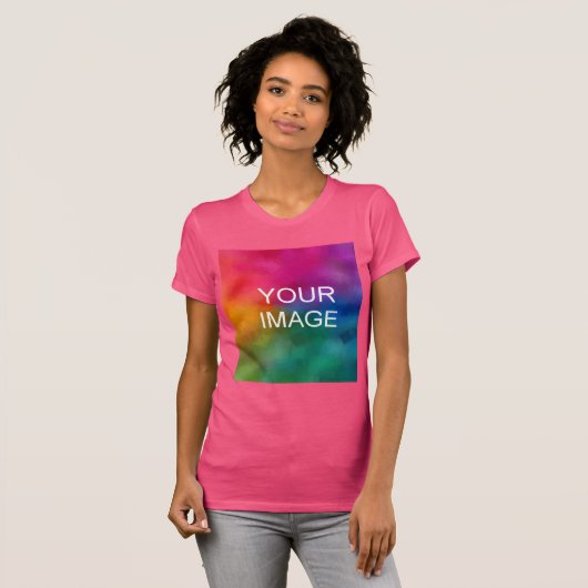 Trendy Fuchsia Modern Elegant Sjabloon T-shirt (Voorkant volledig)