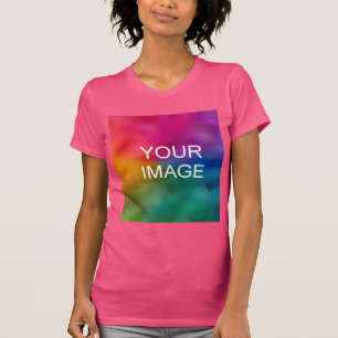 Trendy Fuchsia Moderne Elegante Sjabloon T-shirt