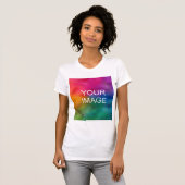 Trendy Fuchsia Moderne Elegante Sjabloon T-shirt (Voorkant volledig)