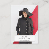 Trendy Full Photo Mode Fotograaf QR Code Visitekaartje (Voorkant)