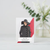 Trendy Full Photo Mode Fotograaf QR Code Visitekaartje (Staand voorkant)