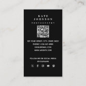 Trendy Full Photo Simple Photography Visitekaartje (Achterkant)