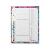 Trendy Fun Abstract weekly om lijstblocnote te doe Notitieblok (Linkerzijde)