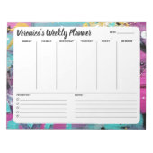 Trendy Fun Abstract weekly om lijstblocnote te doe Notitieblok (Voorkant)