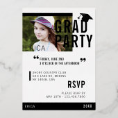 Trendy Fun Afstuderen het Hoesje van het Tijdschri Folie Uitnodiging (Achterkant)