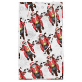 Trendy Fun Biker Kerstmis Vakantie Gift Bag Klein Cadeauzakje (Achterkant)