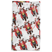 Trendy Fun Biker Kerstmis Vakantie Gift Bag Klein Cadeauzakje (Voorkant)