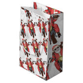 Trendy Fun Biker Kerstmis Vakantie Gift Bag Klein Cadeauzakje (Achterkant Gekanteld)