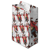 Trendy Fun Biker Kerstmis Vakantie Gift Bag Klein Cadeauzakje (Voorkant Gekanteld)