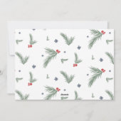 Trendy Fun Merry & Bright boho Kerstfoto Feestdagenkaart (Achterkant)