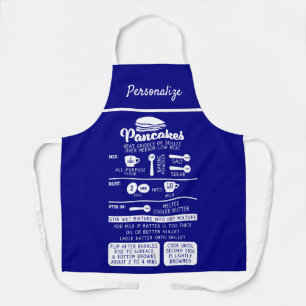 Trendy Fun Pancake Recipe Navy Blue Baking Cooking Schort