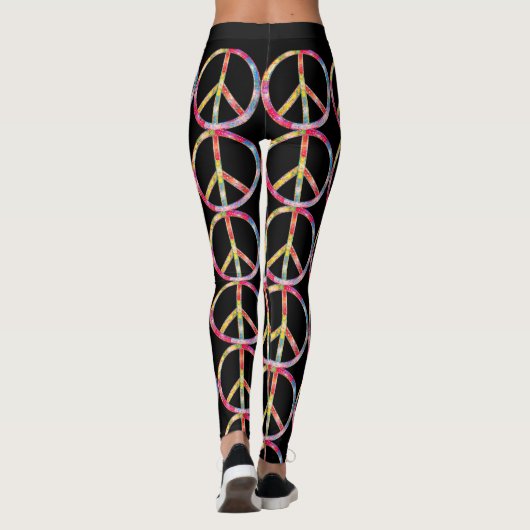 Trendy Fun Peace Leggings (Achterkant)