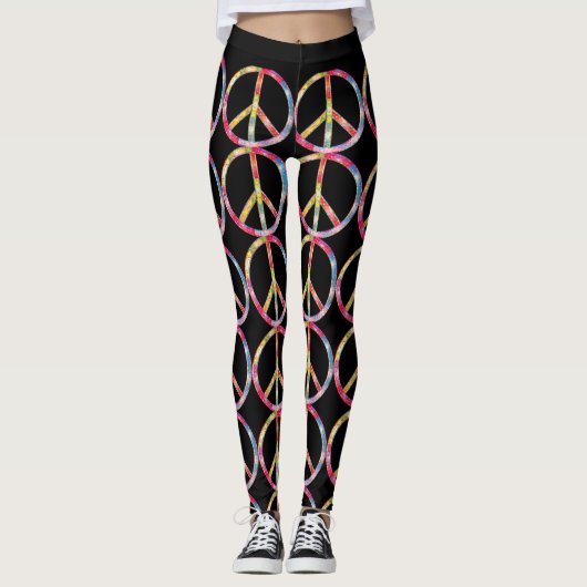 Trendy Fun Peace Leggings (Voorkant)