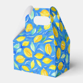 Trendy Fun Rustic Waterverf Citrus Lemon Pattern Bedankdoosjes (Achterkant)