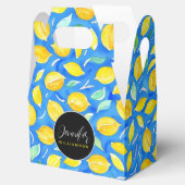 Trendy Fun Rustic Waterverf Citrus Lemon Pattern Bedankdoosjes (Geopend)