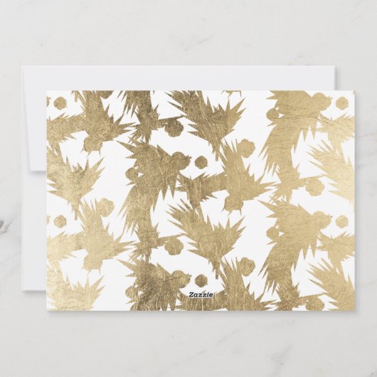 Trendy Fun Vrolijk & Helder gouden kerstfoto Feestdagenkaart (Achterkant)