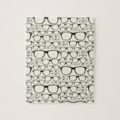 Trendy Funky Nerd Nerdy Geek Retro Glasses Legpuzzel (Verticaal)